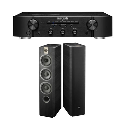 Amplificateur hi-fi Marantz PM6007 Noir + Enceinte colonne Focal Chorus 726 Black Style Vendue par paire