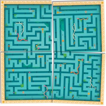 Labyrinthe escape - boîte avec cartes et accessoires