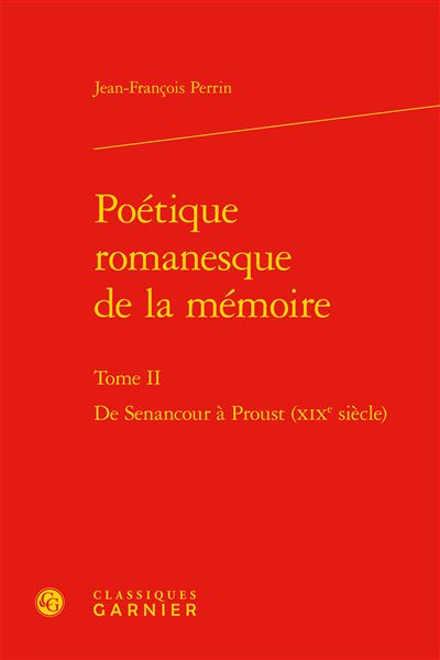 Poétique romanesque de la mémoire