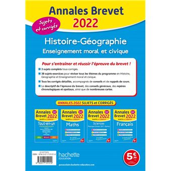 Annales Brevet 2022 Histoire-Géographie-EMC