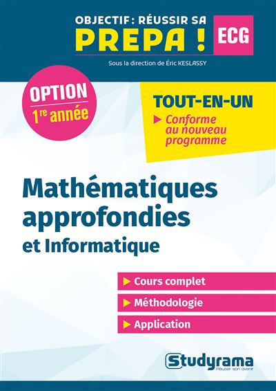 Mathémathiques approfondies - Informatique, 1re année