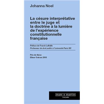 La césure interprétative entre le juge et la doctrine à  la lumière de l'expérience constitutionnelle française