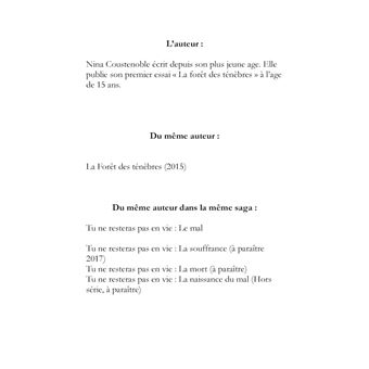 Tu ne resteras pas en vie