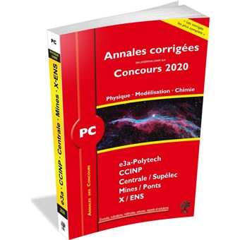 Annales corrigées Concours 2020 - PC Physique, Modélsiation - Chimie