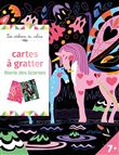 8 cartes à gratter féerie des licornes - pochette avec accessoires