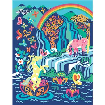 8 cartes à gratter féerie des licornes - pochette avec accessoires