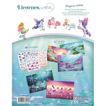 Licornes de rêve - Cahier de stickers Magie des sirènes