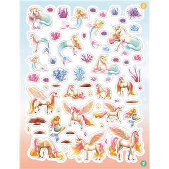 Licornes de rêve - Cahier de stickers Magie des sirènes
