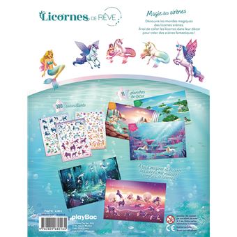 Licornes de rêve - Cahier de stickers Magie des sirènes