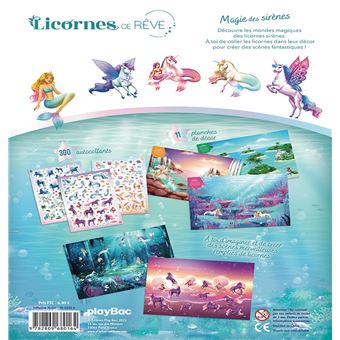 Licornes de rêve - Cahier de stickers Magie des sirènes
