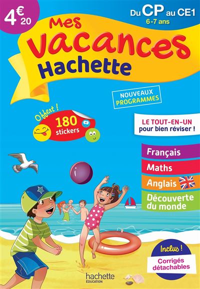 Mes vacances Hachette CP/CE1 - Cahier de vacances 2020