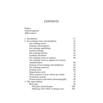 Ion Exchange Resins and Synthetic Adsorbents in Food Processing
