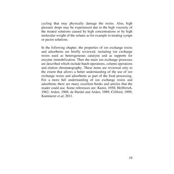 Ion Exchange Resins and Synthetic Adsorbents in Food Processing