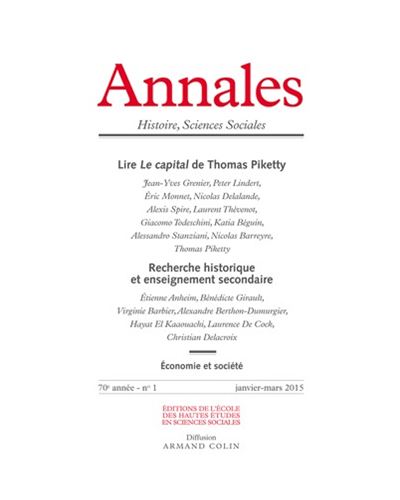 Annales histoire sciences sociales 2015/1