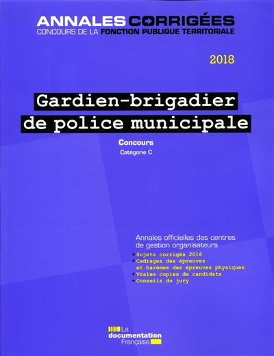 Gardien-brigadier de police municipale 2018 - Concours