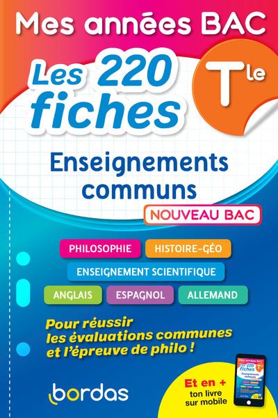 Mes années Bac - Les 200 fiches Enseignements communs Tle -  Collectif - broché
