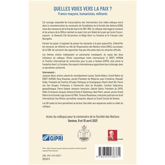 Quelles voies vers la paix ?