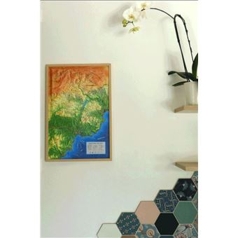 Carte en relief du massif de l'Esterel