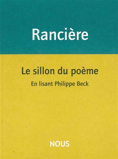 Le Sillon du poème - Jacques Rancière - broché