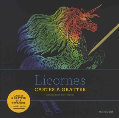 Livre à gratter licorne