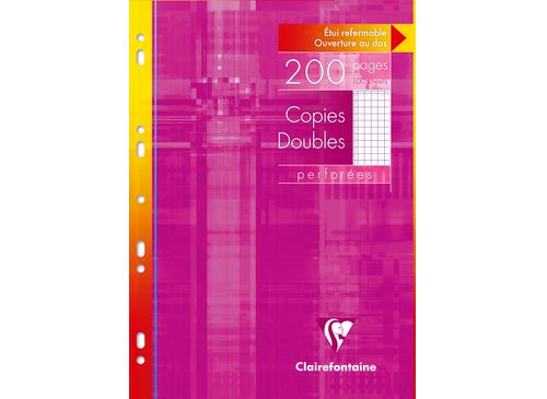 Etui de 200 copies doubles Clairefontaine 21 x 29,7 cm Rouge