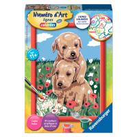 Kit créatif Petits chiots joueurs Ravensburger Numéro d’Art Petit Format