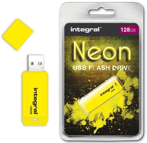 Integral Pulse clé USB 2.0, 128 Go, noir/jaune