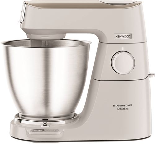 Kenwood Titanium Chef Baker XL Kvl65.001Wh - Robot Pâtissier - 1200 Watt - Blanc/Champagne Crème