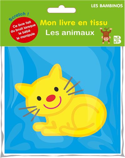 Mon livre en tissu - Les animaux -  Collectif - cartonné