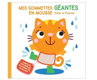 Chat gommettes géantes mousse