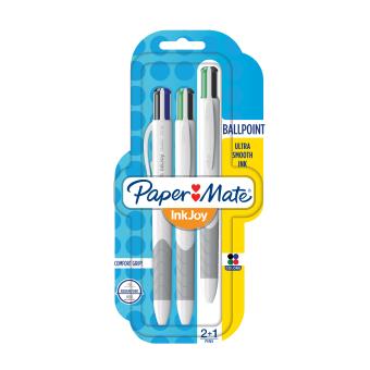 Paper Mate stylo bille 4 couleurs Inkjoy French Connection, blister 2 + 1  gratuit