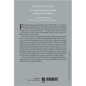 La Vie de Benvenuto Cellini écrite par lui-même (1500-1571)