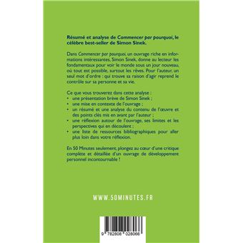 Commencer par pourquoi (Résumé et analyse de Simon Sinek)