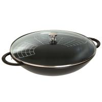 STAUB FND WOK 37 CM NOIR MAT AVEC COUVER
