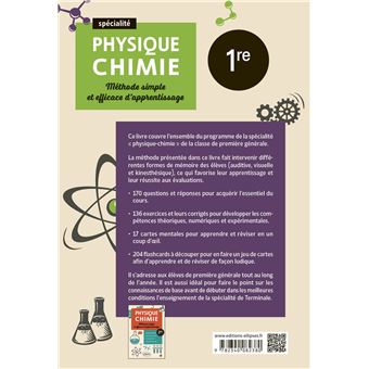 Spé Physique-chimie - Première - Méthode simple et efficace d'apprentissage