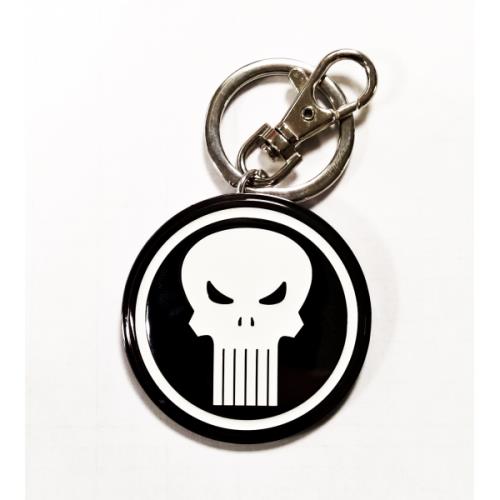 Smic Porte-Clés Logo Punisher Semic En Métal