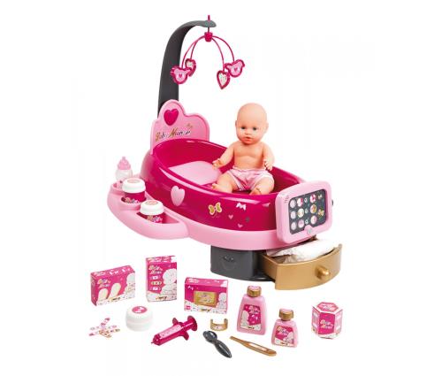 Nursery Electronique Baby Nurse Smoby + Poupon + 24 Accessoires Inclus