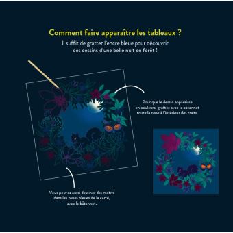 Forêt nocturne - 10 cartes à gratter