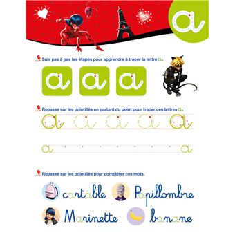 Miraculous - Mon cahier effaçable - J'écris les lettres minuscules (4-6 ans)