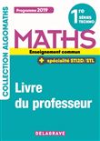 Mathématiques 1re Tronc commun, spécialité STI2D/STL (2019) - Manuel - Livre du professeur