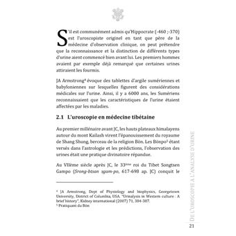 L'art tibétain de l'analyse d'urine