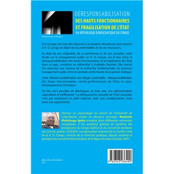 Déresponsabilisation des hauts fonctionnaires et fragilisation de l'État en République démocratique du Congo