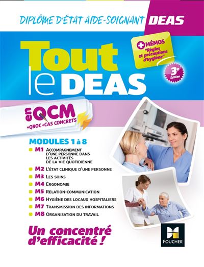 Tout le DEAS en QCM/QROC et cas concrets - IFAS - Diplôme d'État d'aide-soignant - 3e ed - Révision