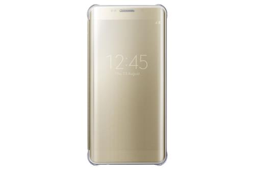 Etui Samsung Clear View Cover pour Galaxy S6 Edge+ Or
