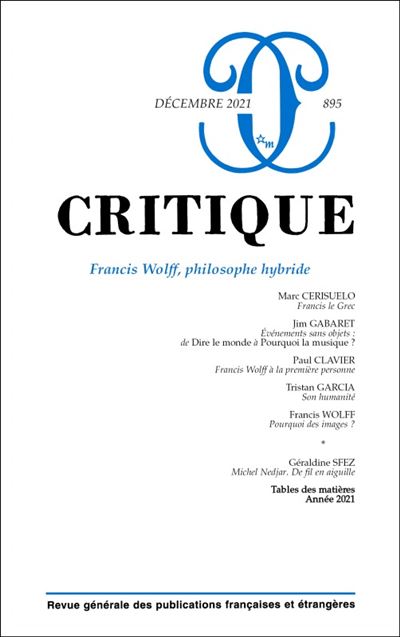 Critique 895 Décembre 2021 - Collectif - Minuit - broché - Revue