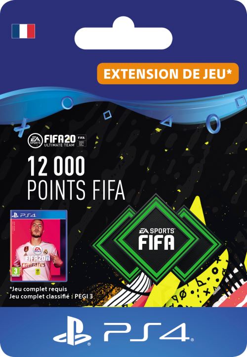 Code de téléchargement FIFA 20 Ultimate Team 12000 points PS4