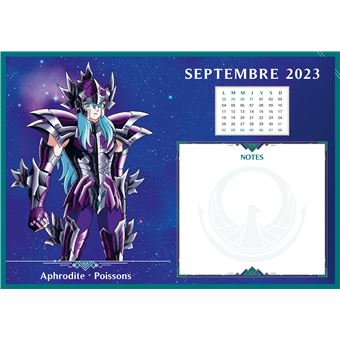 Agenda scolaire 2023-2024 Saint Seiya Hadès