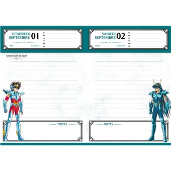 Agenda scolaire 2023-2024 Saint Seiya Hadès