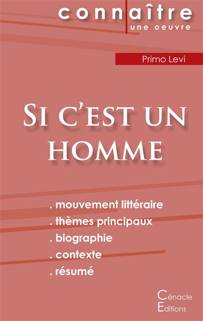 Fiche de lecture Si c'est un homme