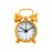 MINI TICK TOCK ALARM CLOCK - YELLOW